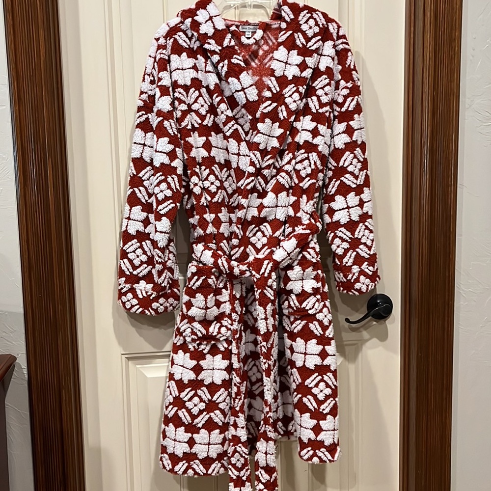 Vera Bradley Fleece Hooded Robe size L/XL